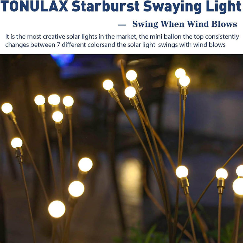 Moderna Decorativa Solar Firefly Impermeable ABS LED Césped Insertar en el Suelo Iluminación de Paisaje Exterior 