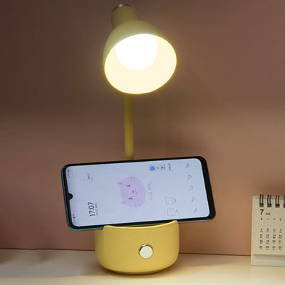 مصباح طاولة LED بلاستيكي ABS بقاعدة دائرية حديثة وبسيطة لغرفة النوم 