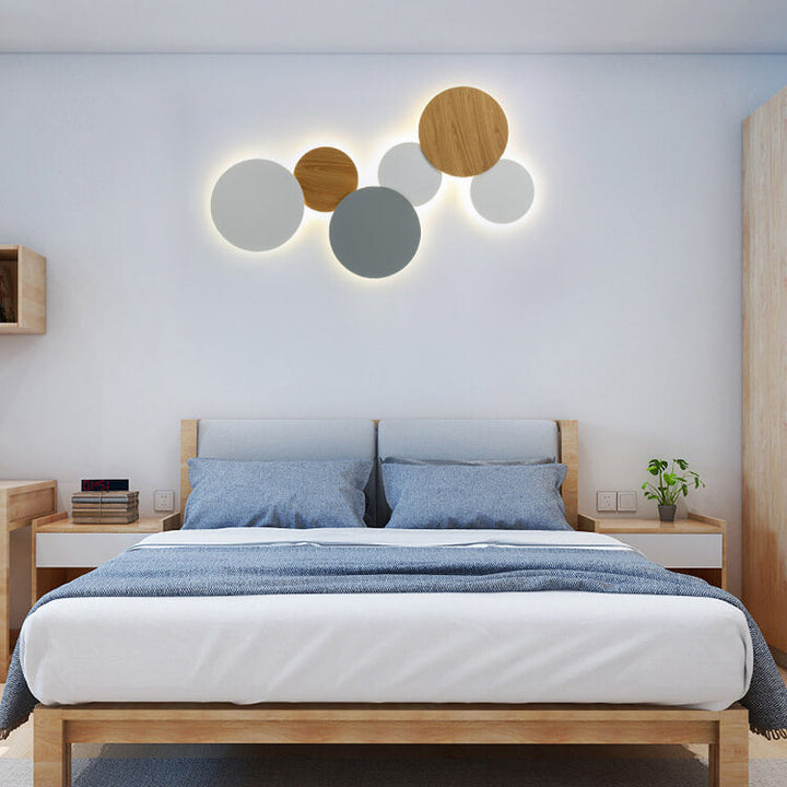Moderne minimalistische runde Eclipse Eisen LED Wandleuchte Lampe für Wohnzimmer 