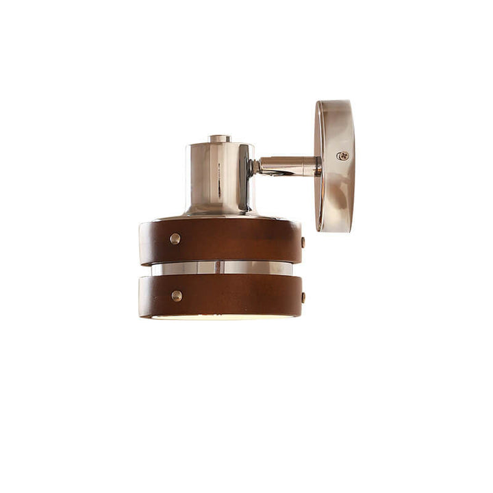 Lámpara de brazo de hierro de nogal retro japonesa de 1 luz Aplique de pared 