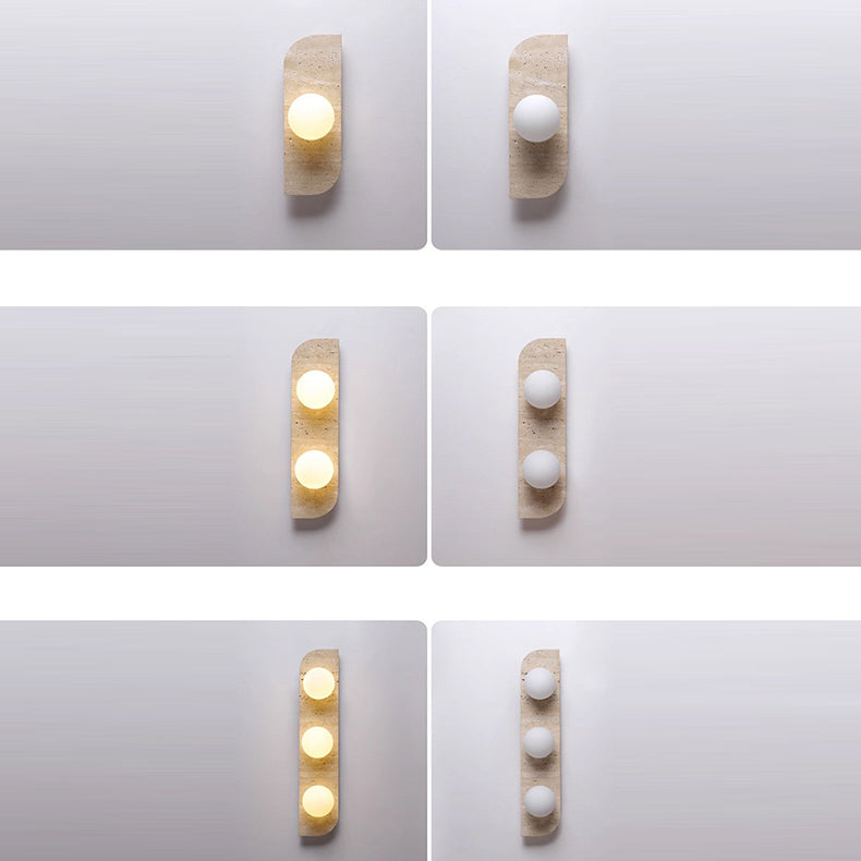 Moderne minimalistische rechteckige Steinglas 1/2/3 Licht Wandleuchte Lampe für Schlafzimmer 