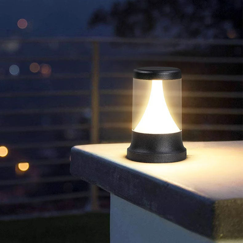 ضوء حديقة LED من الألمنيوم الشمسي الأسطواني الحديث البسيط لمناظر الحديقة 