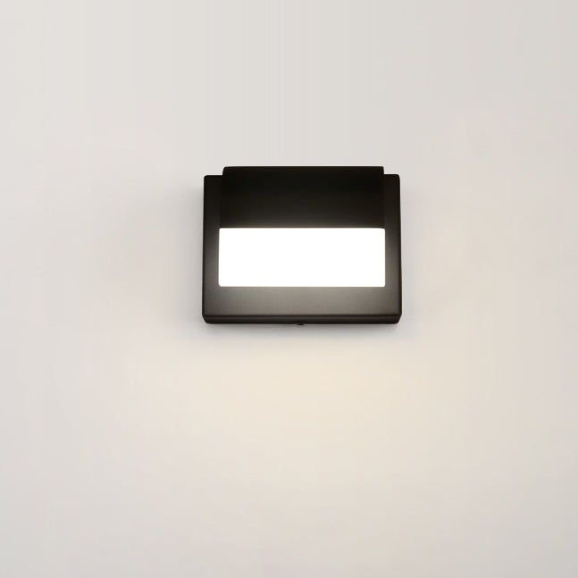 Aplique de pared LED de hierro aluminio PS moderno minimalista rectangular para dormitorio 