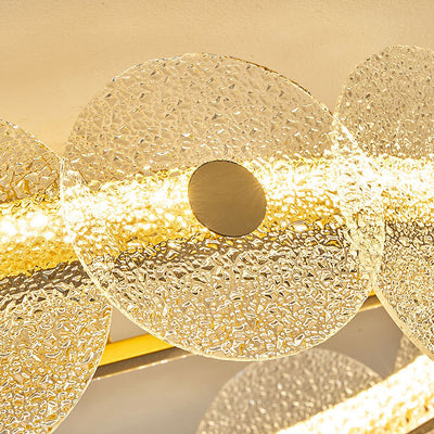 Plafonnier LED semi-encastré en verre et acrylique, matériel rond de luxe moderne, en acier inoxydable, pour salon 