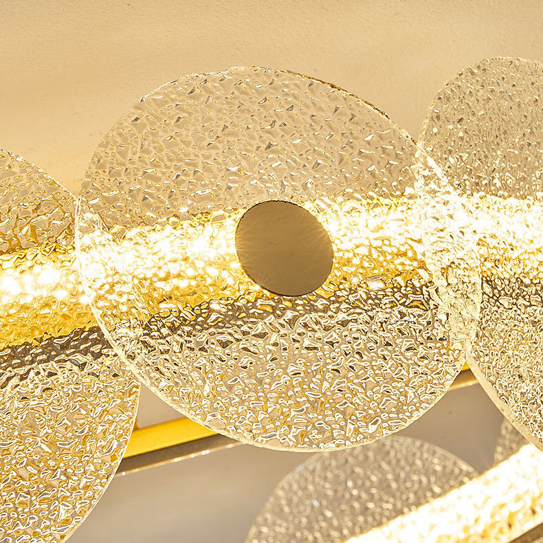 Plafonnier LED semi-encastré en verre et acrylique, matériel rond de luxe moderne, en acier inoxydable, pour salon 