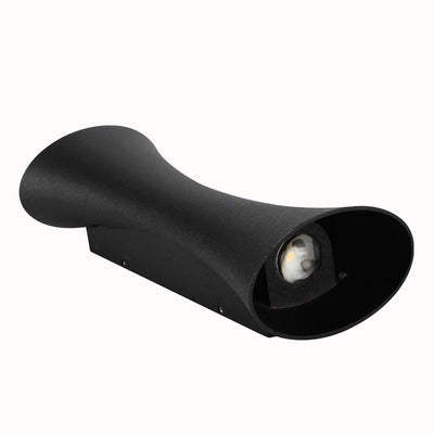 Lámpara de Aplique de Pared LED con Lente de Aluminio Iluminada Superior e Inferior Impermeable Moderna Minimalista Rectangular para Patio Exterior 