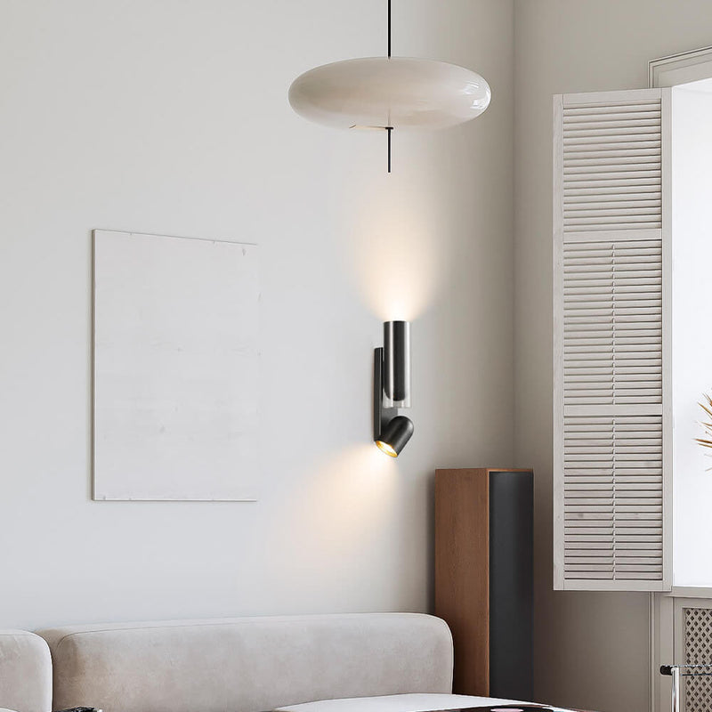 Nordic Modern Minimalist Metal Cylinder 2-Light Wall Sconce Lamp
