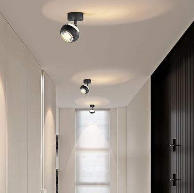 Moderne Einfachheit Zylinder Aluminium Eisen LED Strahler Halbbündige Deckenleuchte für Wohnzimmer 