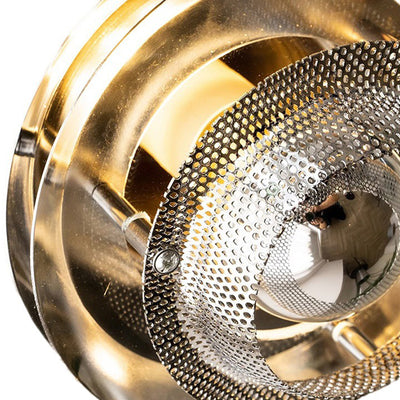 Zeitgenössische nordische runde fliegende Untertasse Kegel Hardware Glas 1-Licht Pendelleuchte für Wohnzimmer 