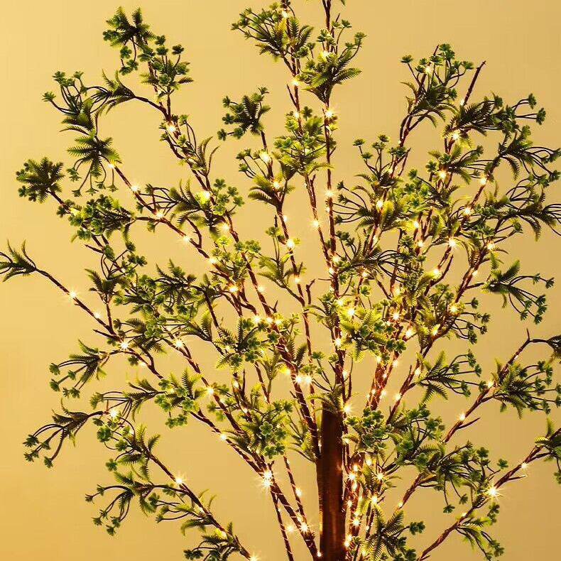 Modern Art Deco Waterproof Copper PP Tree USB LED Standing Floor Lamp For Bedroom