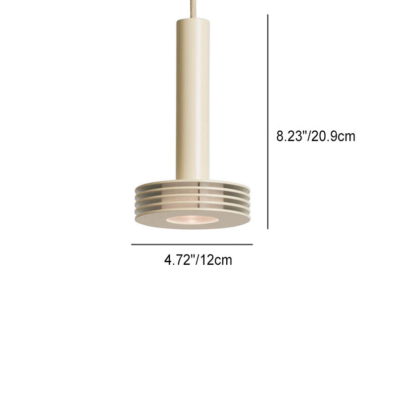 Nordic Minimalist Metal Cylindrical Drum LED Pendant Light