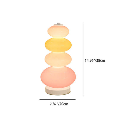 Lámpara de mesa LED de brochetas de calabaza de caramelo arcoíris creativo Macaron 