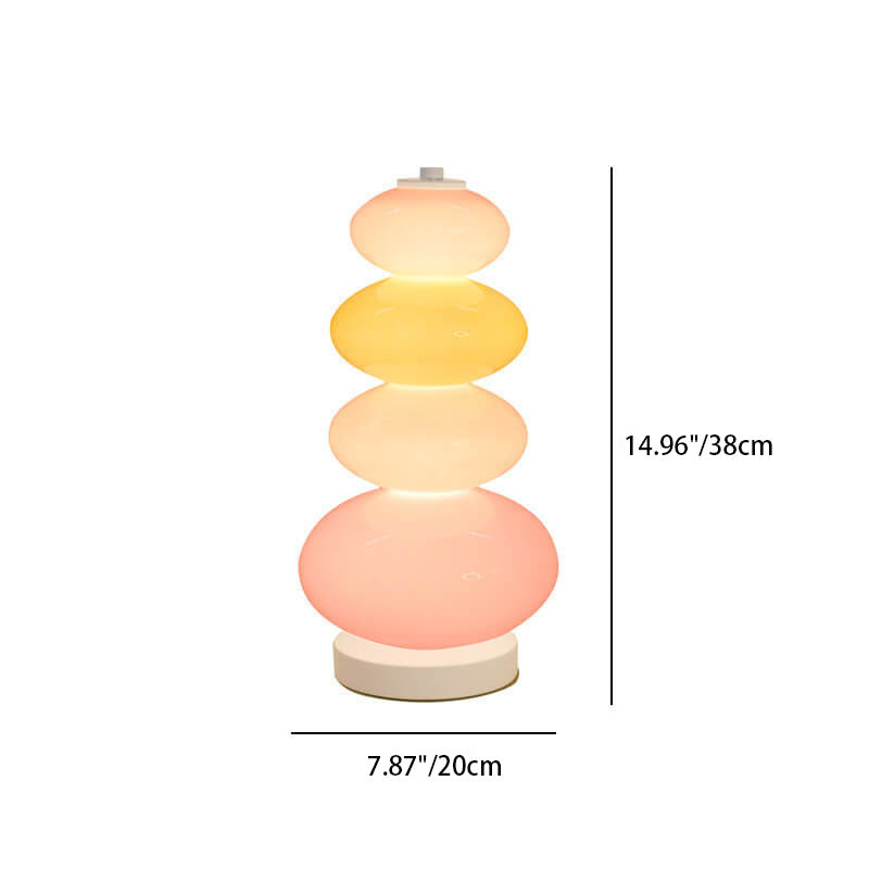 Lámpara de mesa LED de brochetas de calabaza de caramelo arcoíris creativo Macaron 