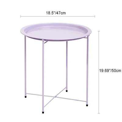 Bandeja de mesa de café redonda minimalista moderna con marco de hierro para sala de estar 