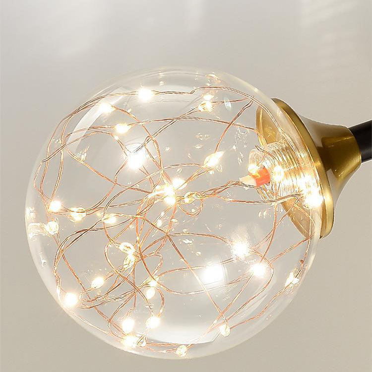 Zeitgenössische nordische Hardware Glas Zylindrische Kugel 1/2/3-Licht Semi-Flush Deckenleuchte für den Eingangsbereich 