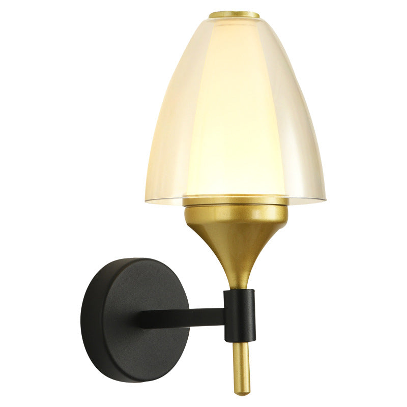 Applique murale LED en fer acrylique ronde minimaliste moderne pour salon 
