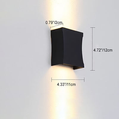 Modern Outdoor Square Column Waterproof LED Wall Sconce Lamp