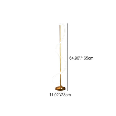 Moderne minimalistische Linie Eisen Silikon LED Stehlampe für Wohnzimmer 