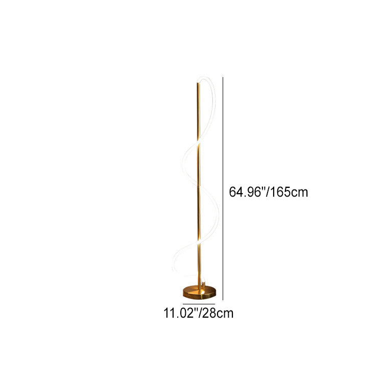 Moderne minimalistische Linie Eisen Silikon LED Stehlampe für Wohnzimmer 