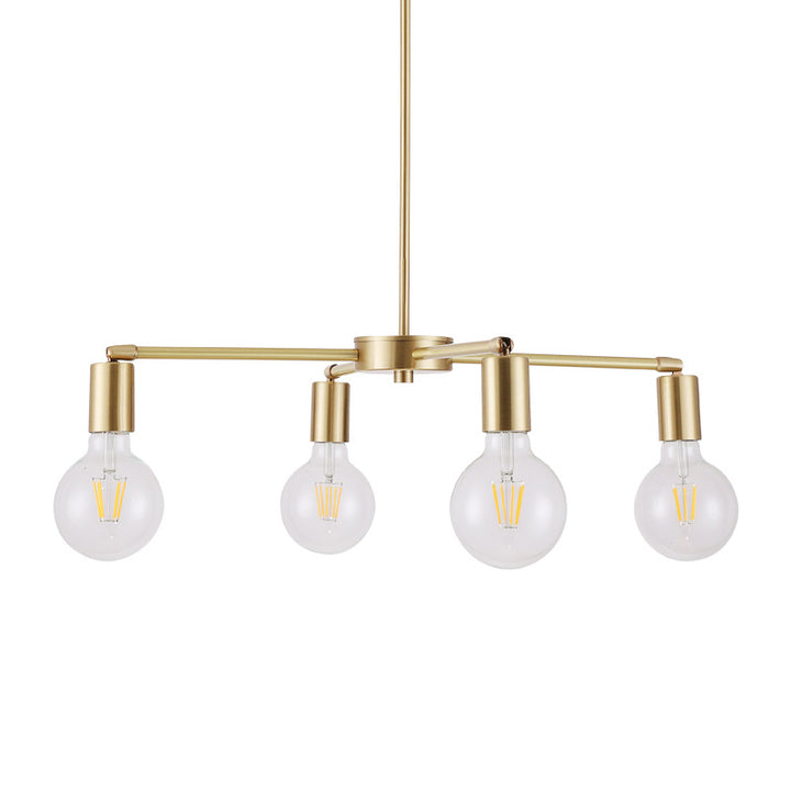 Contemporary Nordic Copper Branch Design 3/4/6/8/10-Light Chandelier For Living Room