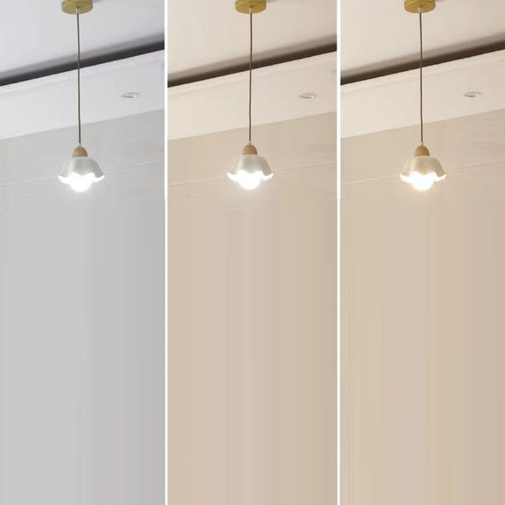 Moderne Art Déco Céramique Fleur Abat-jour 1/3-Lumière Îlot Lustre Pour Salon 