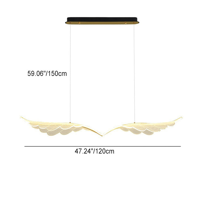 Lustre suspendu contemporain créatif avec aile d&