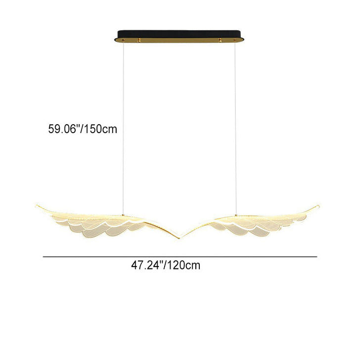 Lustre suspendu contemporain créatif avec aile d&