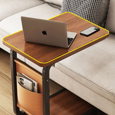 Moderner minimalistischer quadratischer Stahltisch mit Rollen und zwei Ebenen für das Wohnzimmer 