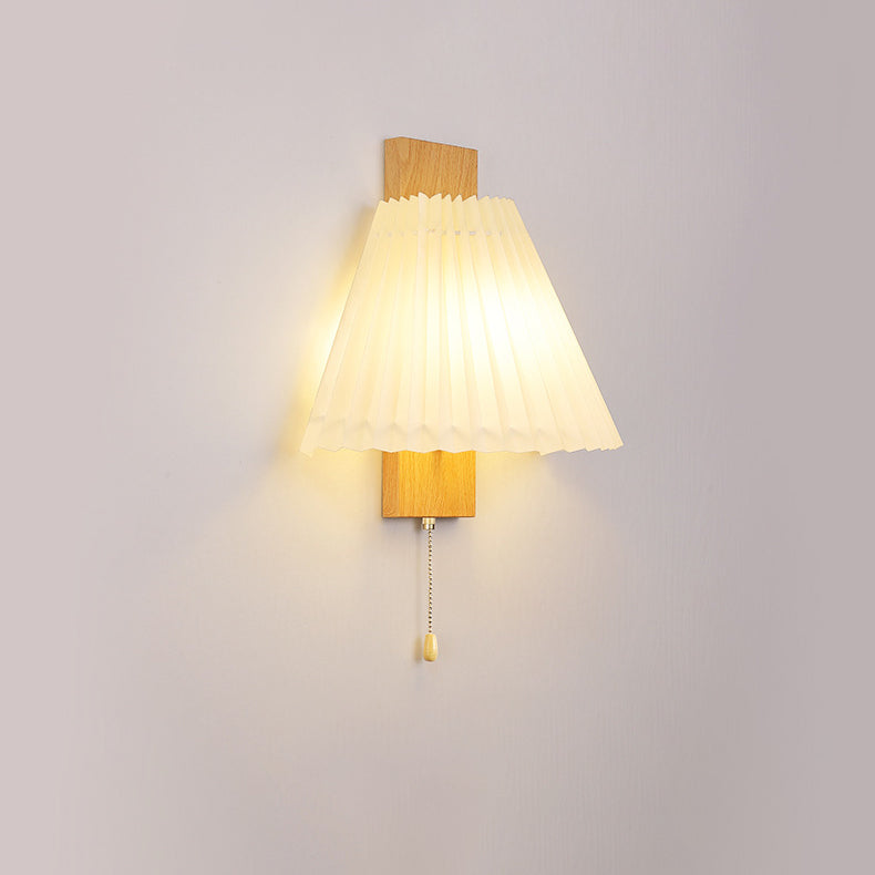 Applique murale contemporaine nordique en fer PVC cubique plissé 1-lumière pour chevet 