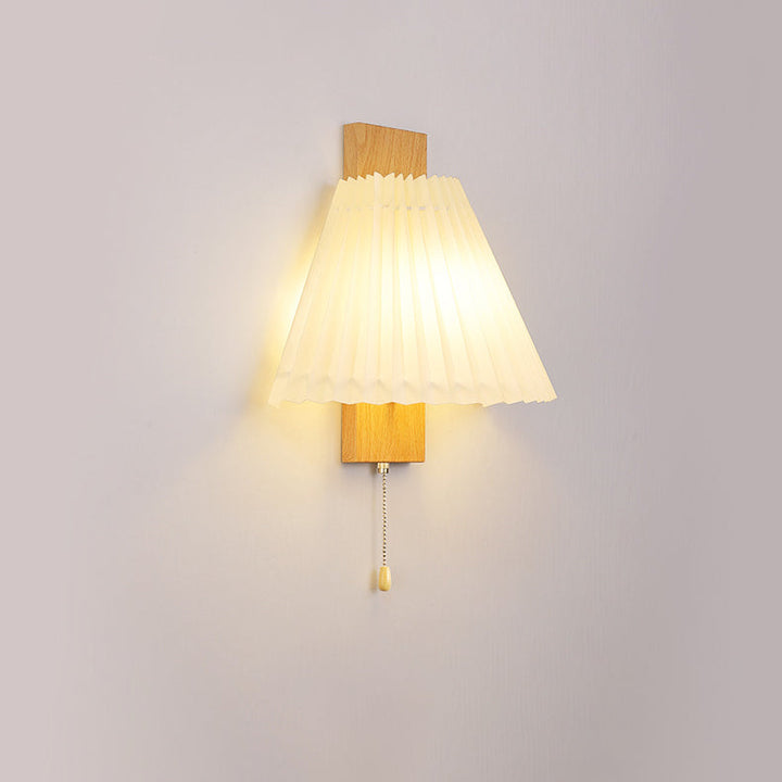 Applique murale contemporaine nordique en fer PVC cubique plissé 1-lumière pour chevet 