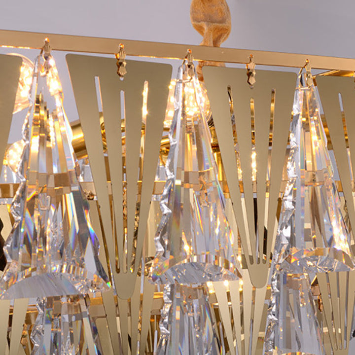 Lámpara de Araña de Cristal de Lujo Contemporáneo con 9/12 Luces para Sala de Estar 