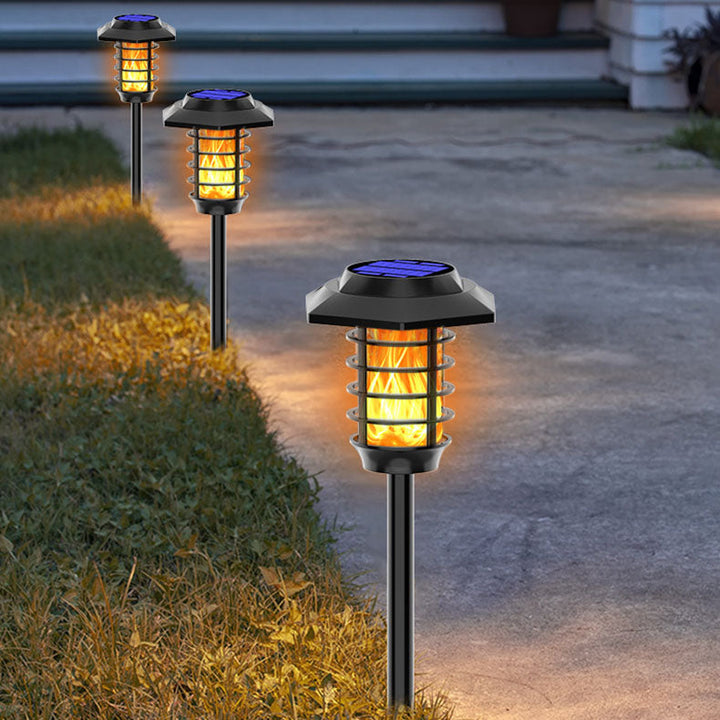 Matériel de cylindre solaire étanche minimaliste moderne ABS LED lumière de paysage extérieur pour jardin 