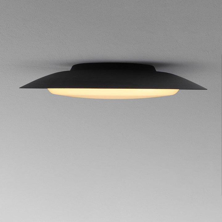 Plafonnier semi-encastré LED en aluminium acrylique cuivre rond contemporain scandinave pour salon 