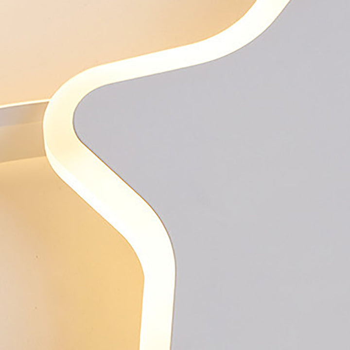 Plafonnier semi-encastré en fer acrylique LED contemporain créatif pour salon 