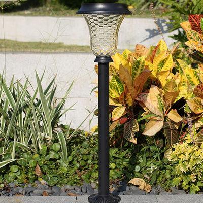Lumière extérieure en aluminium du PC LED de cylindre solaire de simplicité moderne pour le jardin 