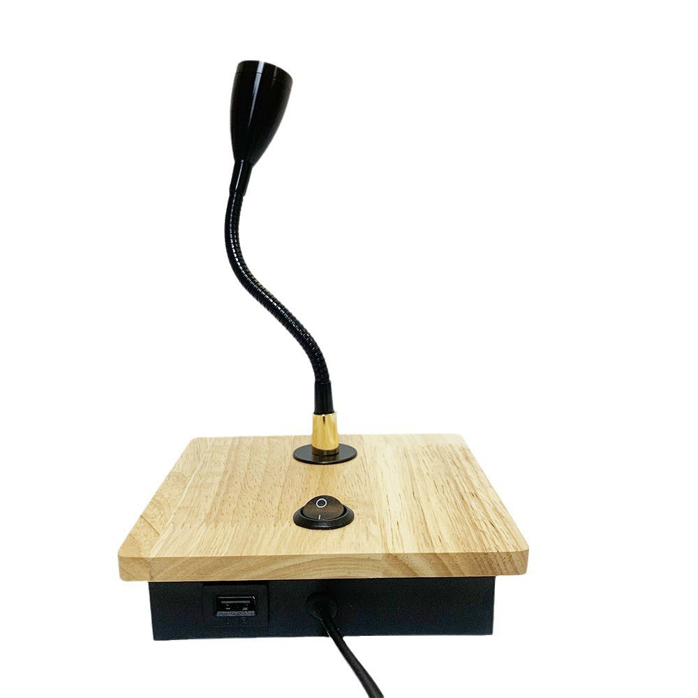 Moderne Einfachheit Eisen Aluminium Holz Platz LED Wand Leuchte Lampe Für Nacht 