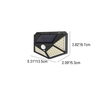 Applique murale extérieure à LED en forme de losange en plastique ABS à énergie solaire pour jardin 