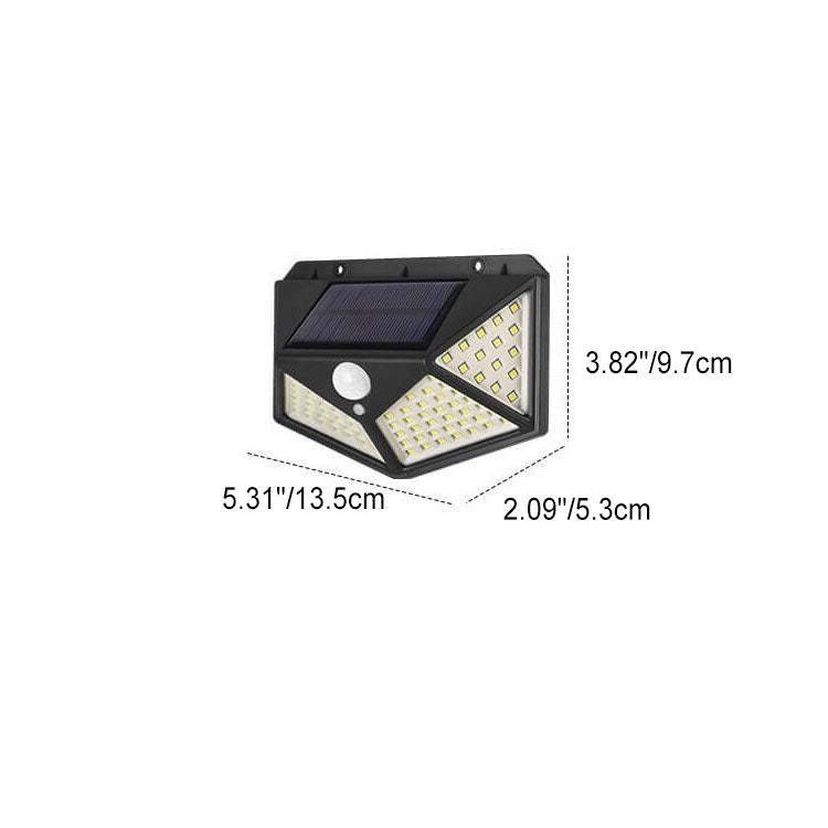 Applique murale extérieure à LED en forme de losange en plastique ABS à énergie solaire pour jardin 