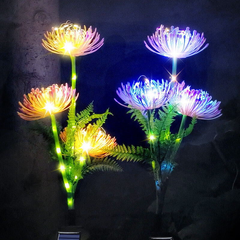 Luz de jardín solar LED de imitación de girasol creativa contemporánea para patio exterior 