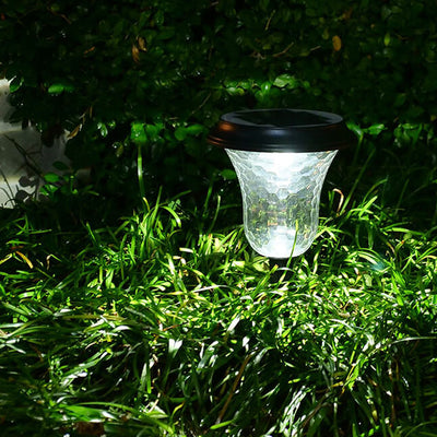 Lumière extérieure en aluminium du PC LED de cylindre solaire de simplicité moderne pour le jardin 