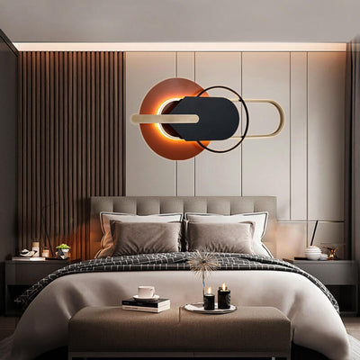 Nordic Light Luxury Circle Ring Geometric LED Wall Sconce Lamp