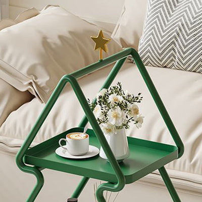 Zeitgenössischer kreativer Weihnachtsbaum Eisen Beistelltisch 3-stufig für Wohnzimmer 