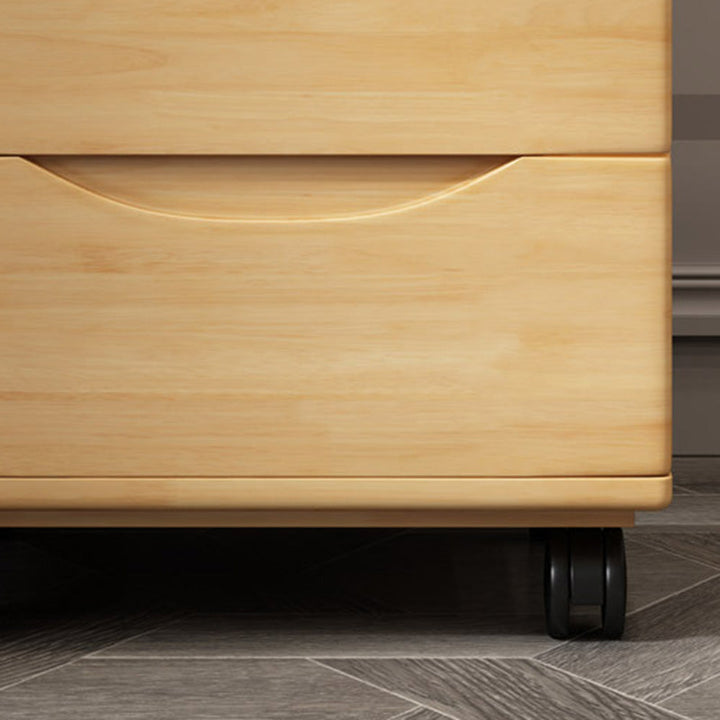 Mesita de noche tradicional japonesa rectangular cúbica de madera de caucho y metal con 2/3 cajones para el lado de la cama 