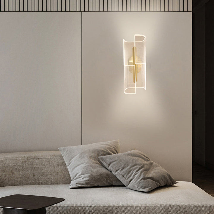 Moderne Luxus Eisen Acryl Skelettierte Spalte Cut Raute Linie LED Wand Leuchte Lampe Für Flur 