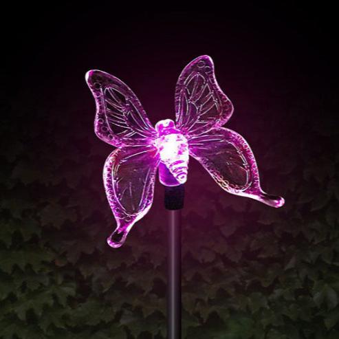 Solar Hummingbird Butterfly Dragonfly Outdoor Courtyard LED Ground Insert Path Light