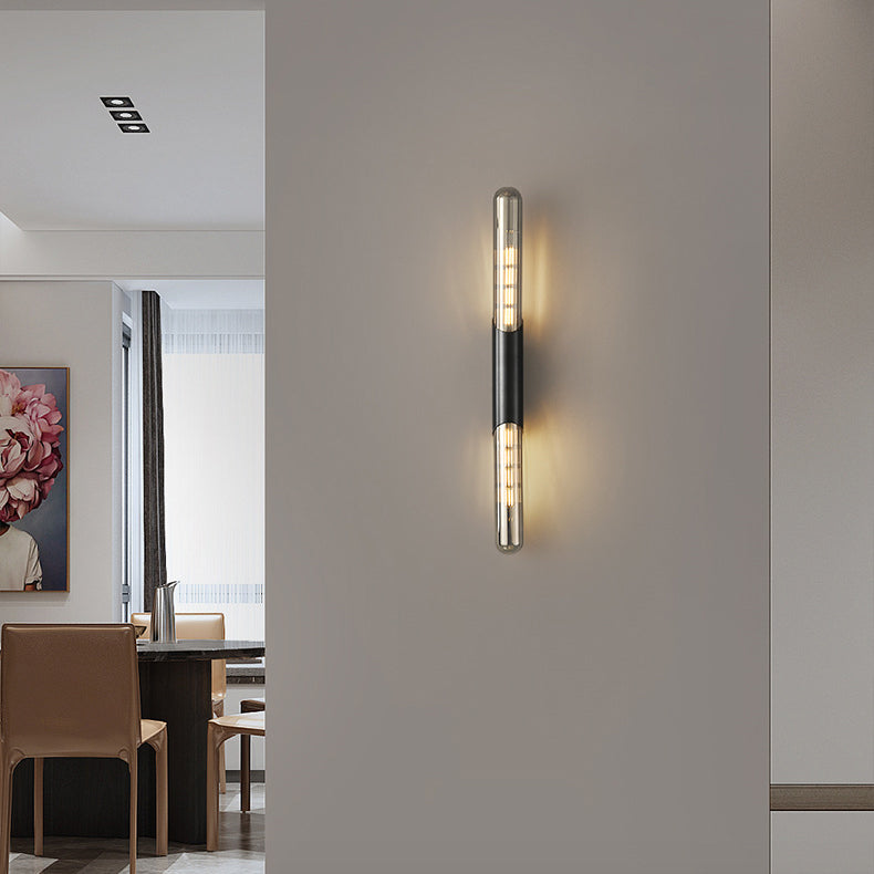 Moderne minimalistische Cooper-Glas-Wandleuchte mit 1 Licht für das Wohnzimmer 