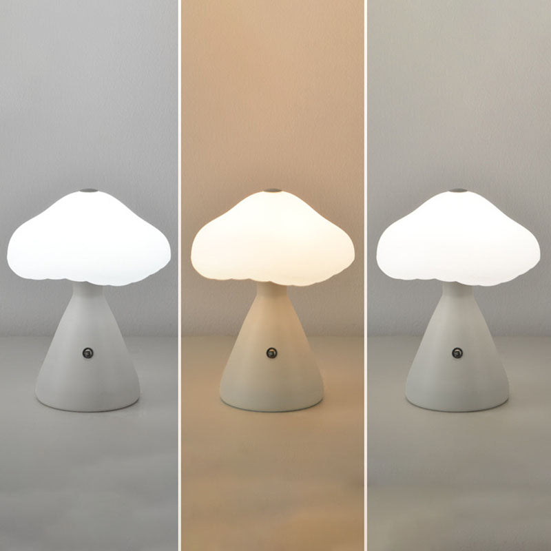 Contemporary Scandinavian Creative Mushroom Cloud Acrylic Hardware Touch LED Table Lamp For Bedroom