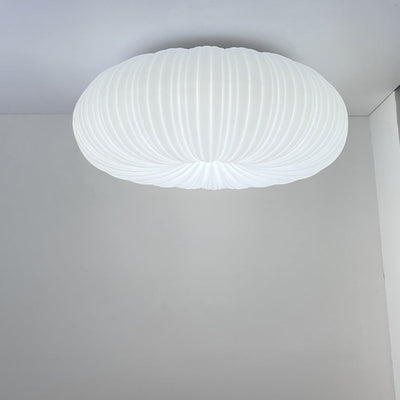 Moderne unbedeutende Deckenleuchte der PE-Kürbis-Schatten-Hardware-LED zur bündigen Einfassung für Wohnzimmer 