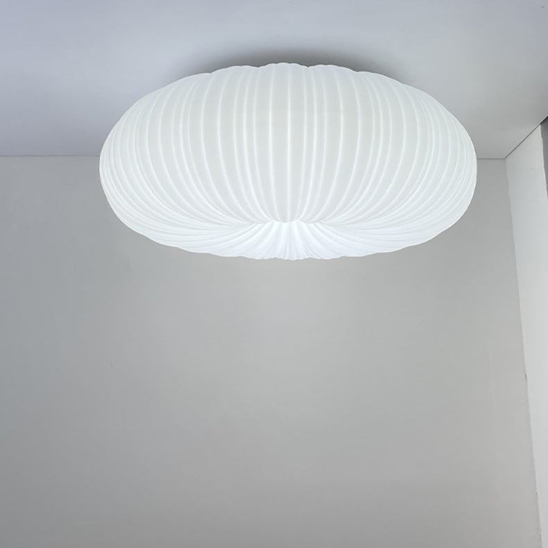 Moderne unbedeutende Deckenleuchte der PE-Kürbis-Schatten-Hardware-LED zur bündigen Einfassung für Wohnzimmer 