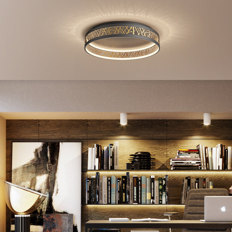 Plafonnier LED au design creux en forme de nid d&